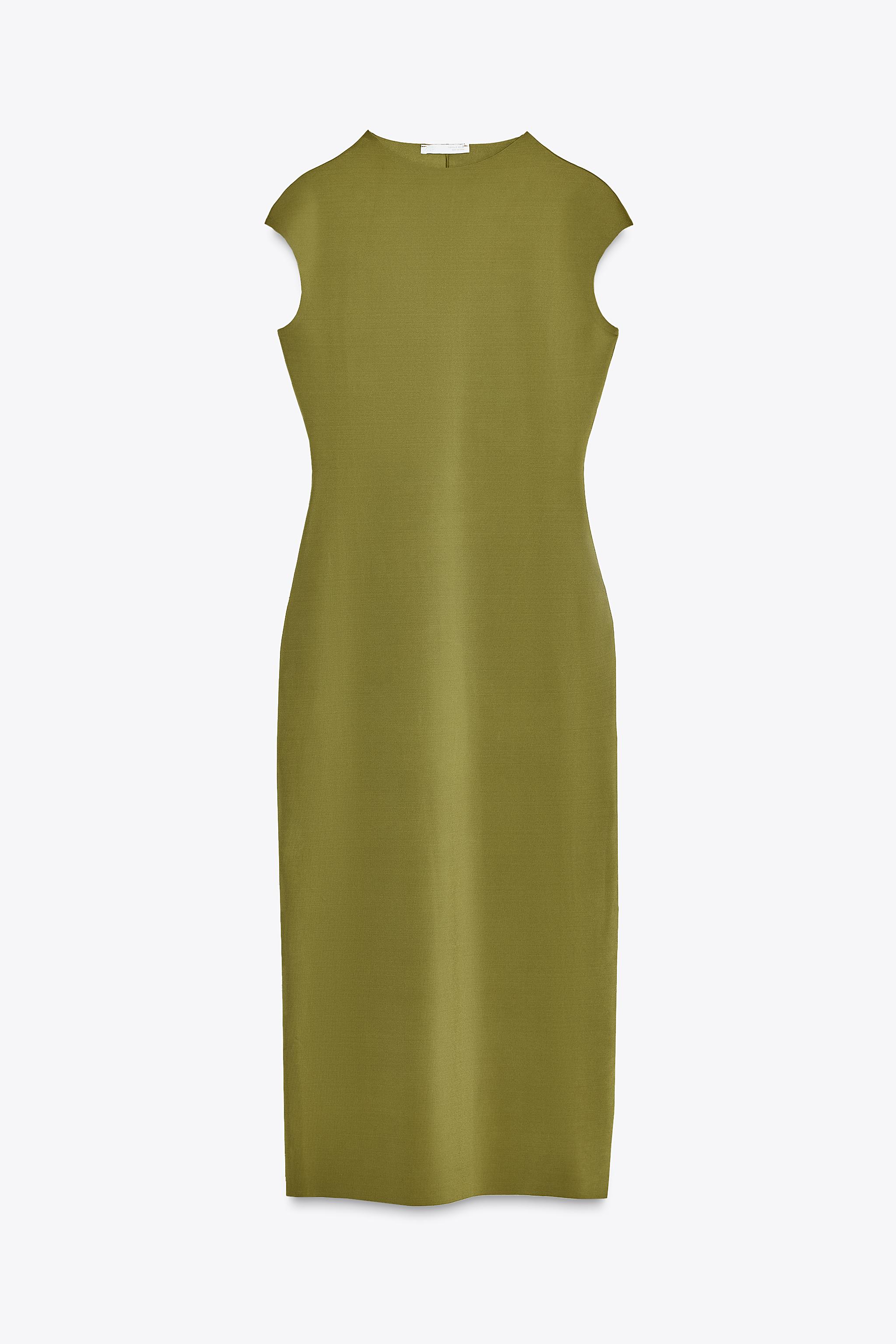 ★ZARA★ POLYAMIDE MIDI DRESS POLYAMIDE MIDI DRESS - Chocolate | ZARA United States