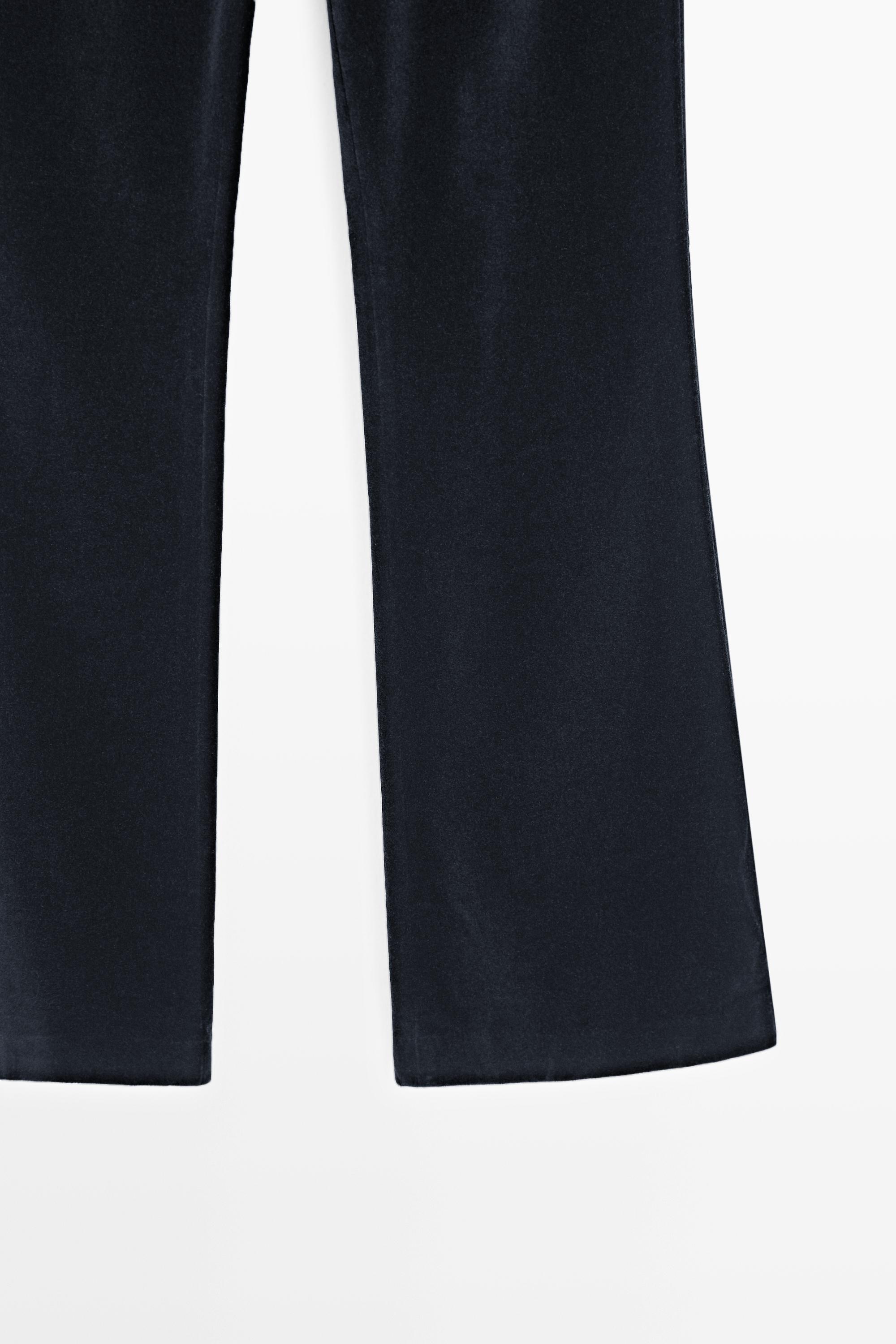 Velvet skinny flare fit pants