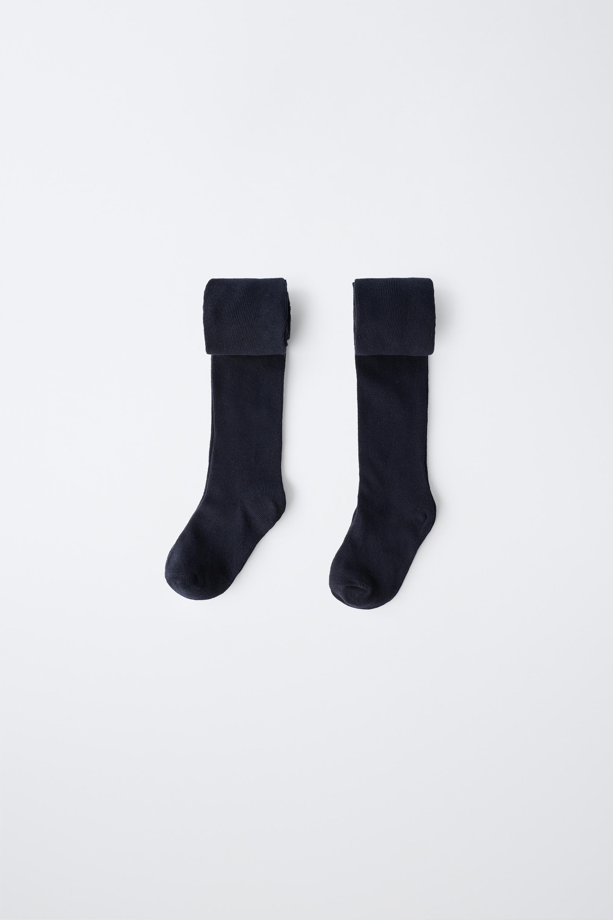 TWO-PACK PLAIN TIGHTS — Navy blue