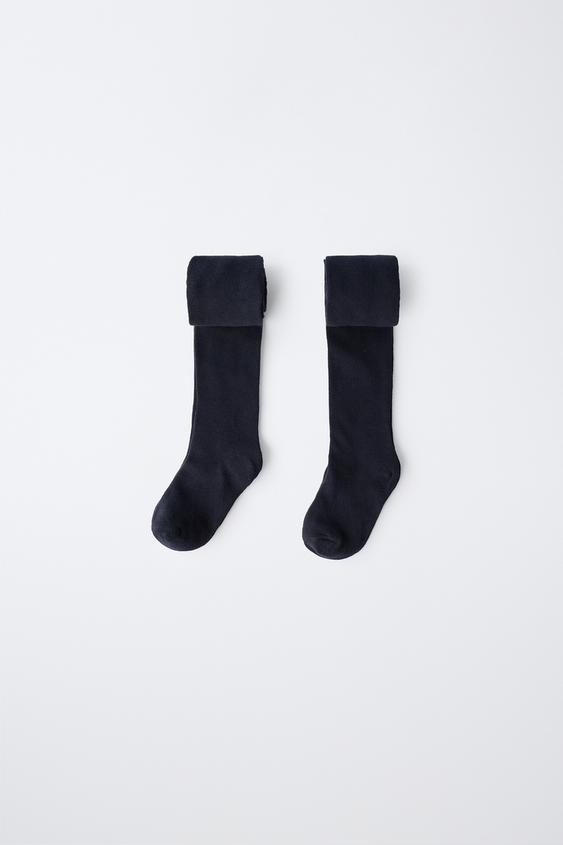 2-PACK OF PLAIN TIGHTS - Navy blue by Zara - Image 0
