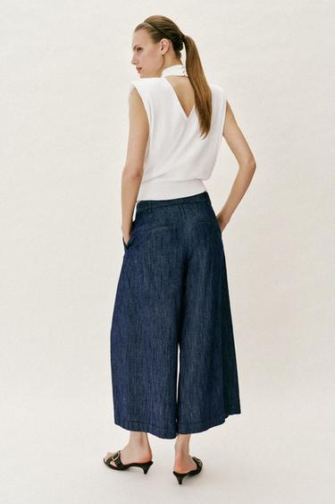 CULOTTES WITH DARTS - Blue by Zara - Image 2