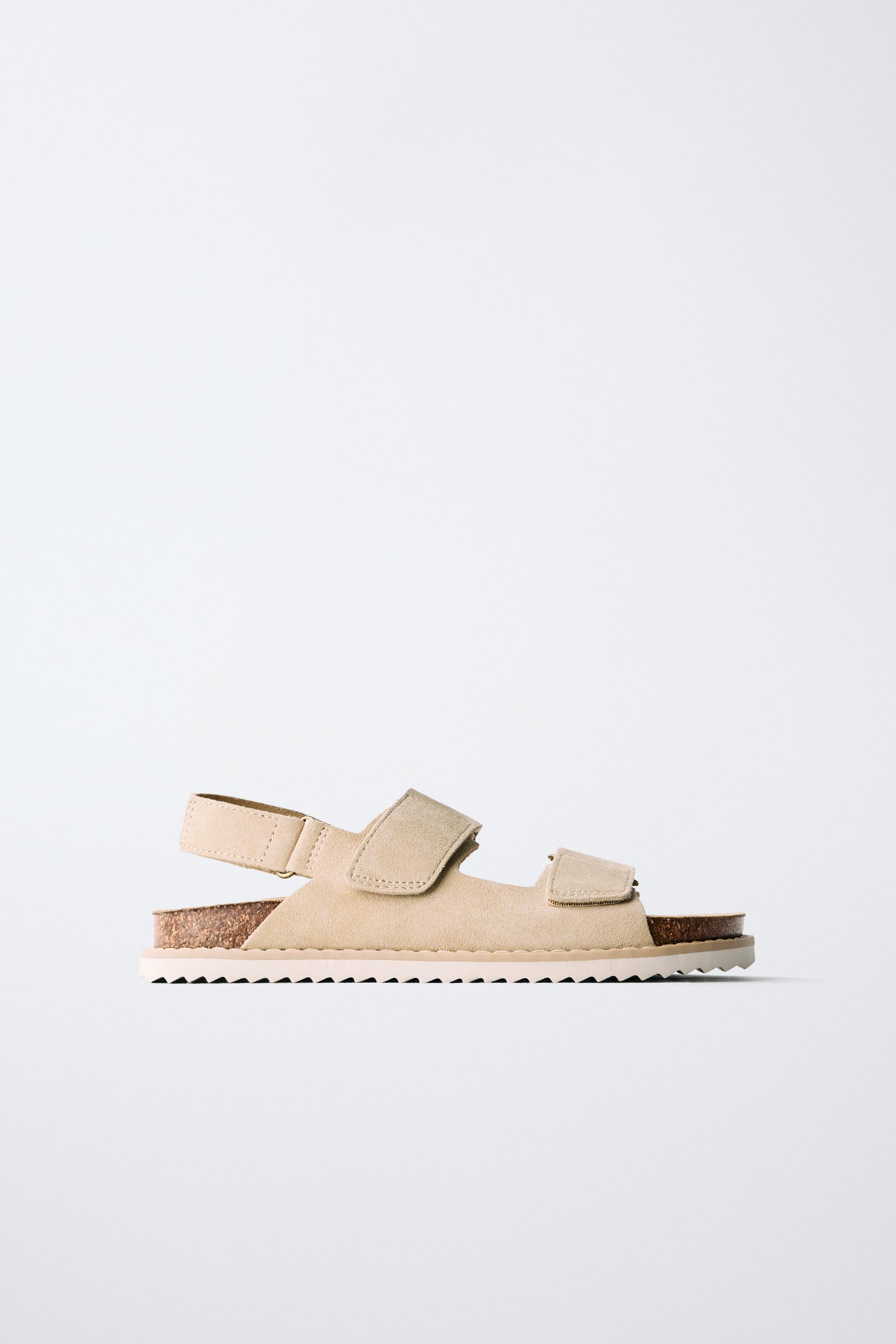 LEATHER SANDALS - Sandy Brown | ZARA United States display picture 1