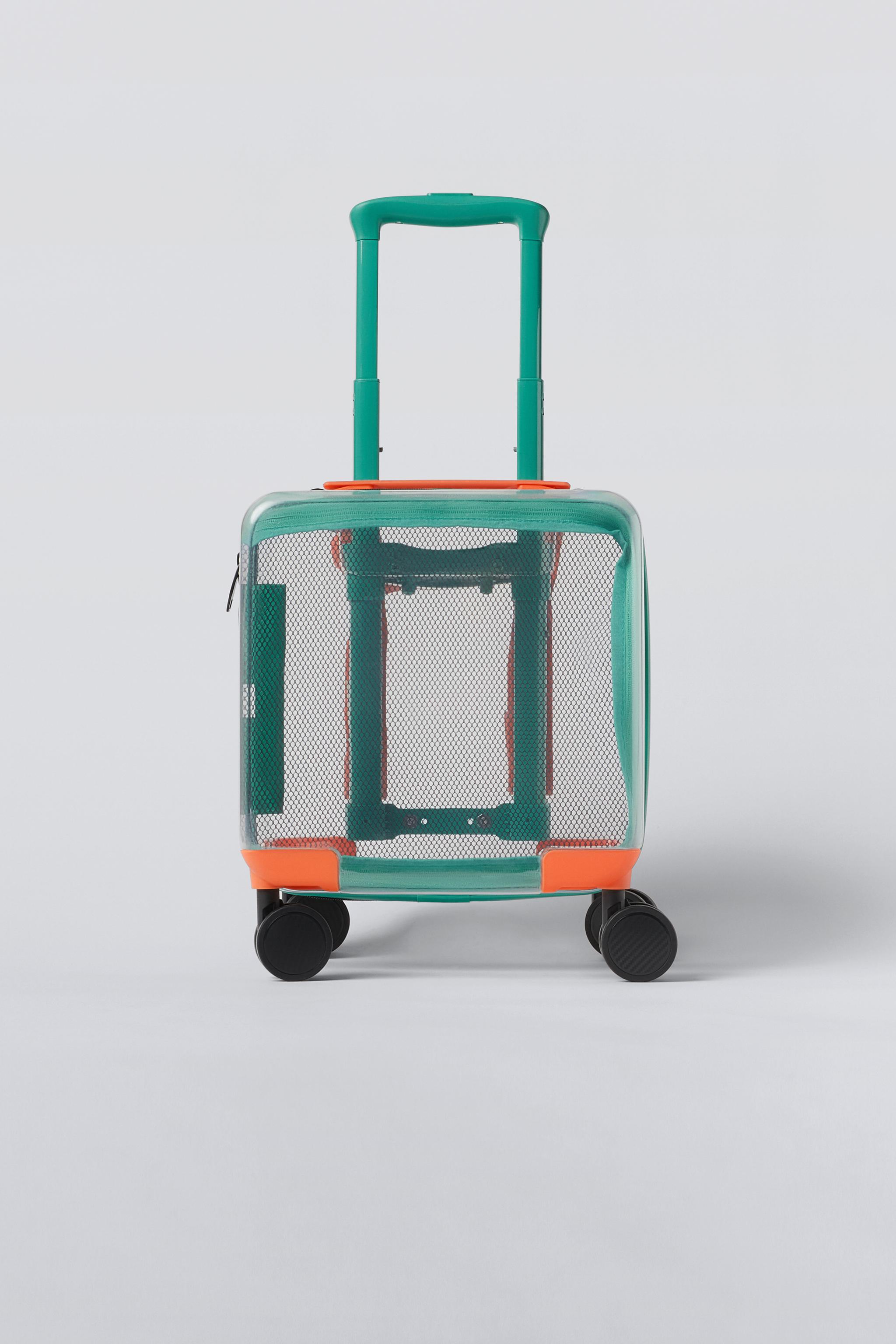 Zara transparent travel trolley sale