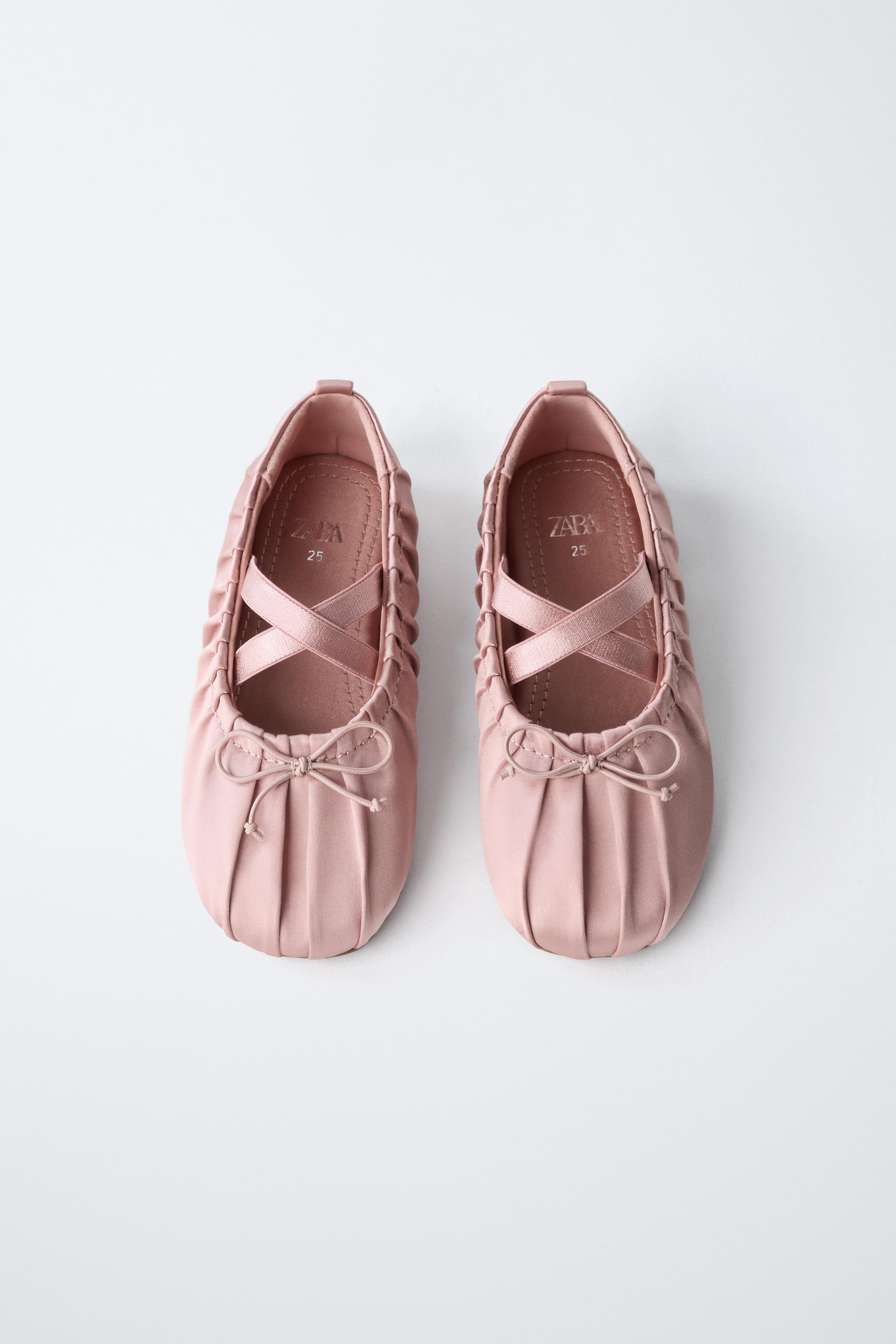 サテンバレエシューズ - ピンク | ZARA Japan / 日本