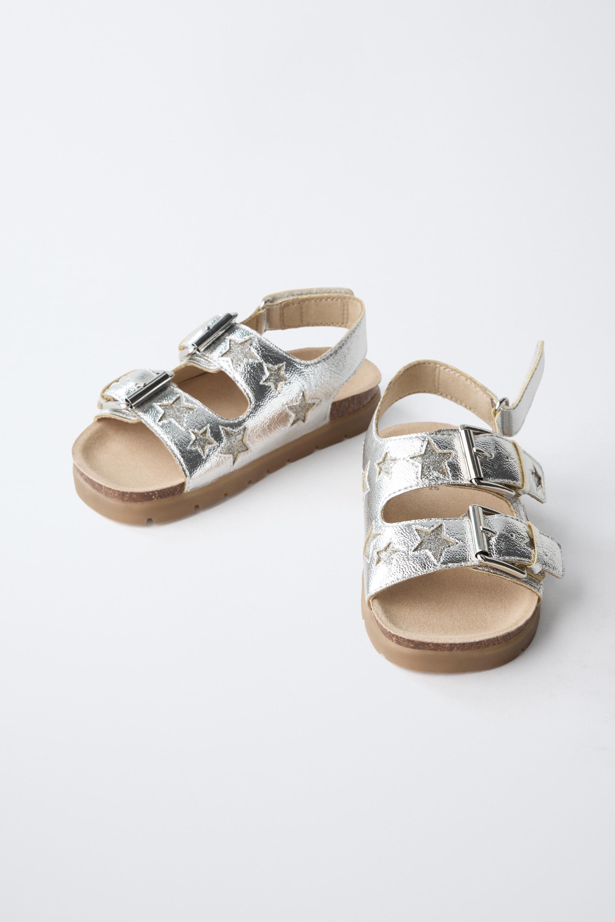 METALLIC STAR SANDALS