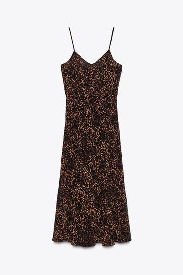ANIMAL PRINT MIDI DRESS - Leopard by Zara - Image 8