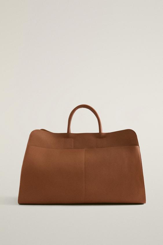 MAXI-SHOPPER AUS NAPPA-LEDER - Braun von Zara - Bild 0