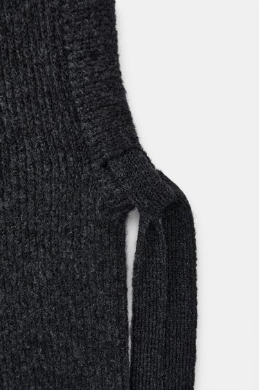 CAPUCHE EN MAILLE CANNELÉE - Gris anthracite de Zara - Image 3
