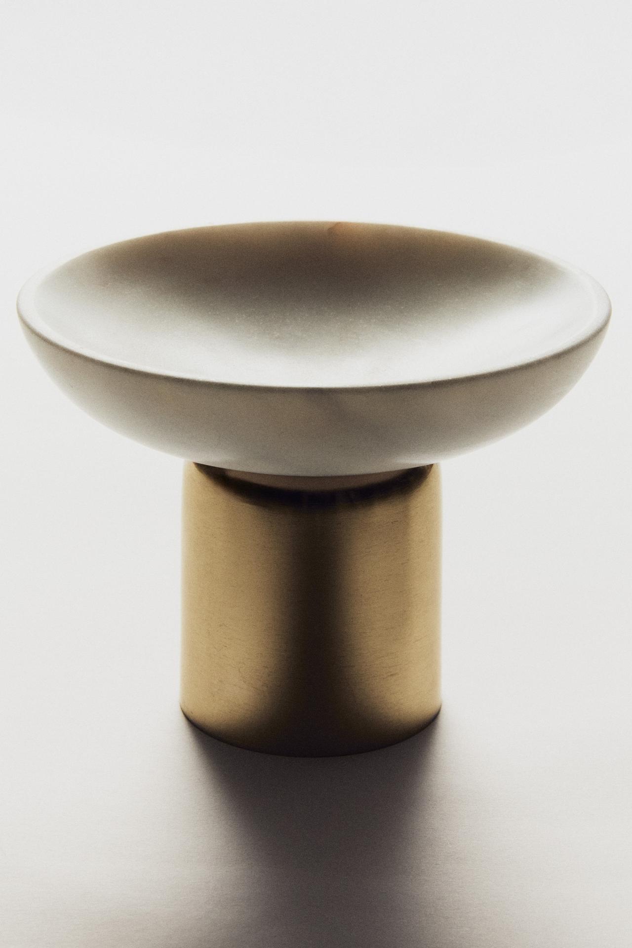 DECORATIVE MARBLE BOWL — Golden