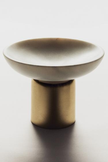 DECORATIVE MARBLE BOWL — Golden 1