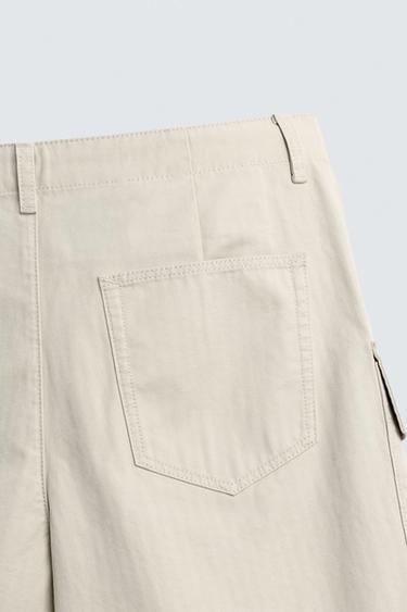 BERMUDA CARGO REGULAR FIT CHEVRONS - Sable de Zara - Image 9