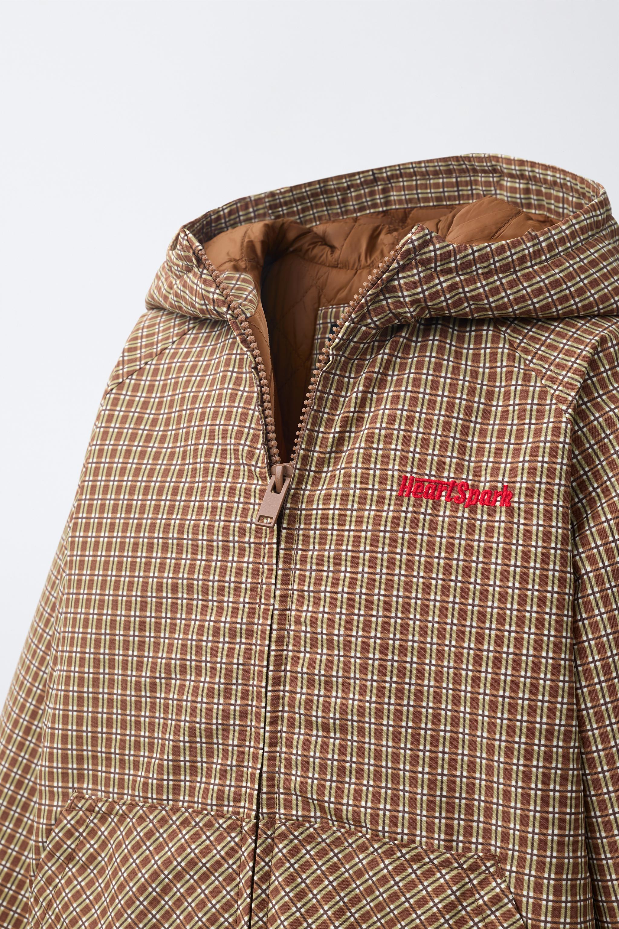 Детские куртки Zara CHECK HOODED JACKET — фото 6