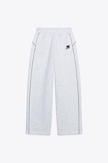 TEXT TROUSERS WITH TRIM - Grey marl by Zara - Image 4