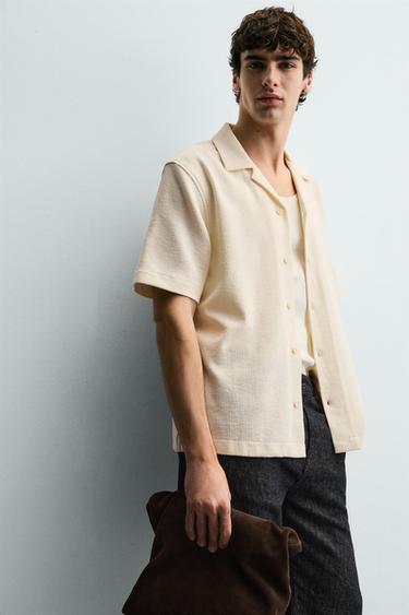 CHEMISE STRUCTURÉE TEXTURÉE - Écru de Zara - Image 5