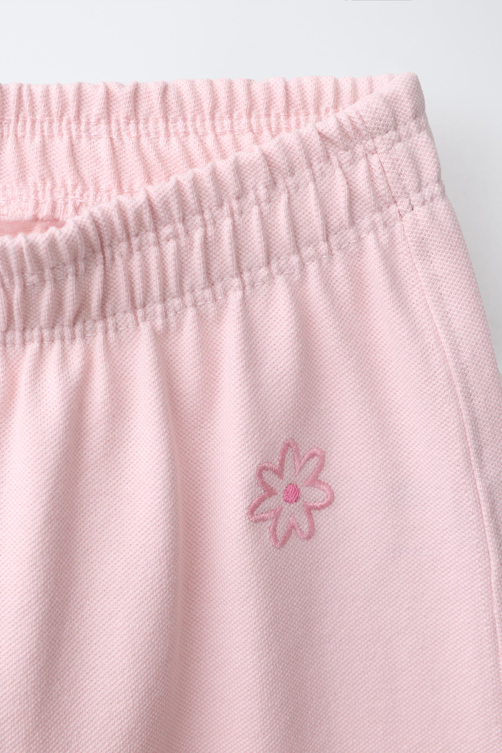 Детские брюки Zara PIQUE WIDE LEG PANTS — фото 3