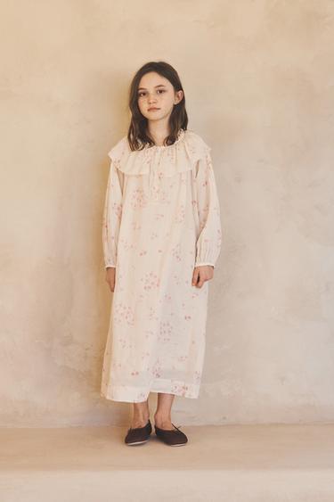 6-12 YEARS / 100% RAMIE FLORAL DRESS LIMITED EDITION - Pinks by Zara