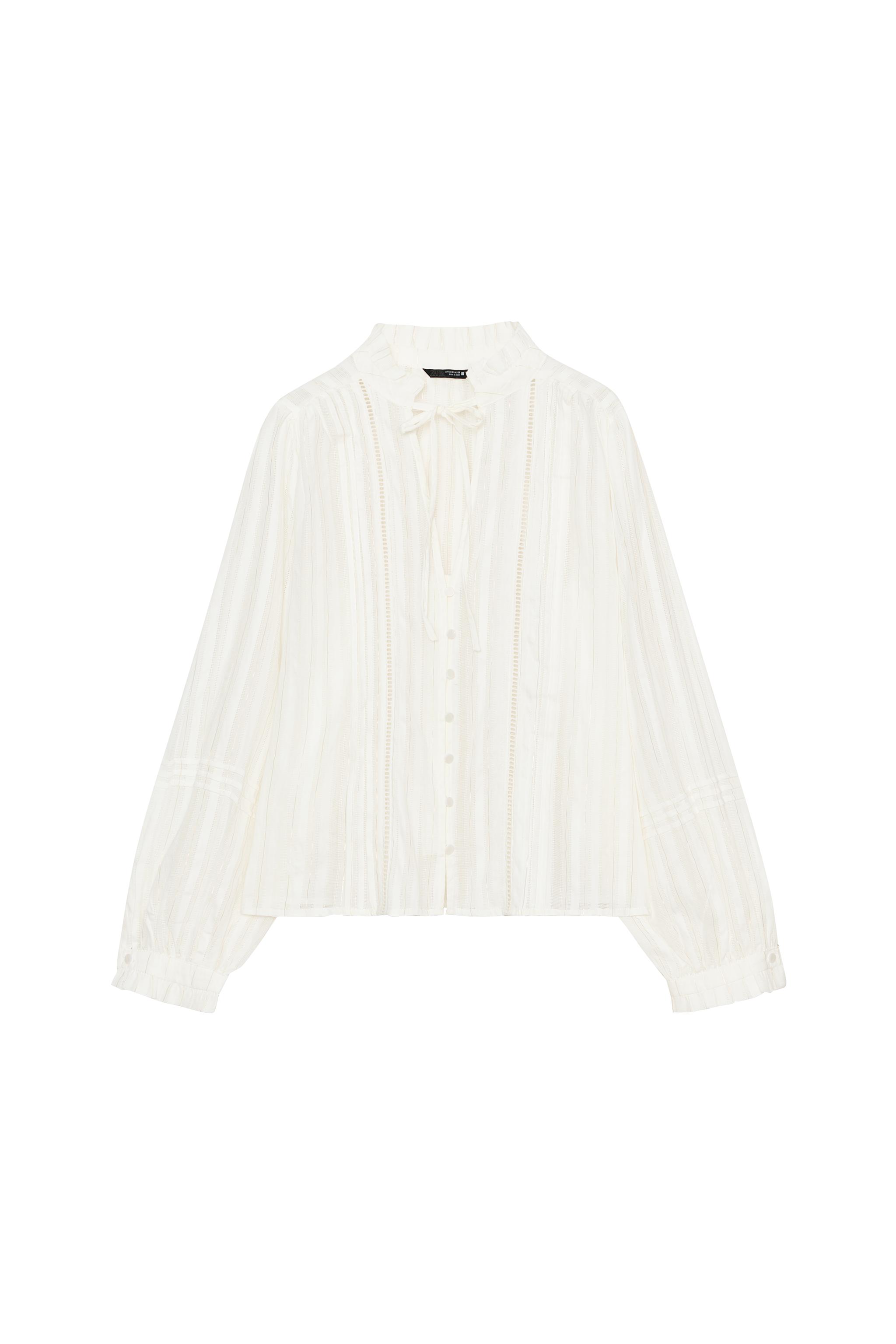 DANTEL ŞERİTLİ ROMANTİK BLUZ