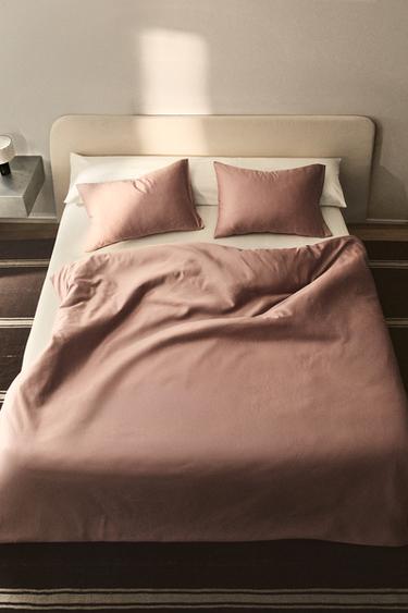 SATEEN DUVET COVER (300 THREAD COUNT) - Dusty pink by Zara