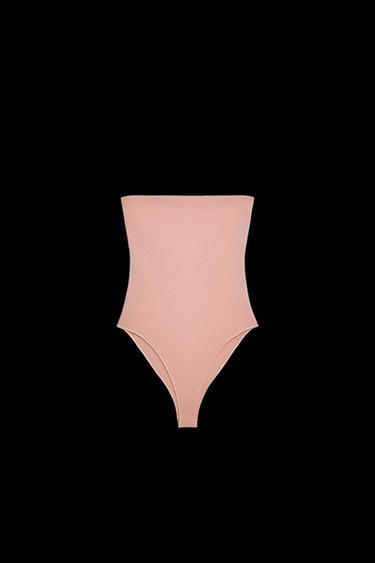 BODY BANDEAU STRETCH - rosa claro de Zara - Imagen 0