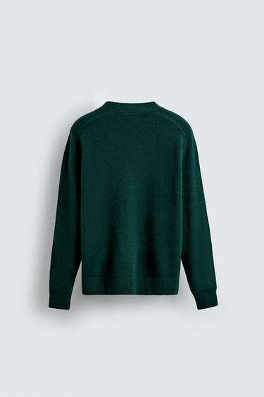 GILET EN LAINE ET CACHEMIRE - Vert de Zara - Image 7