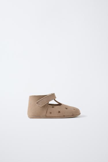 LEATHER STAR SHOES - Sand Brown by Zara