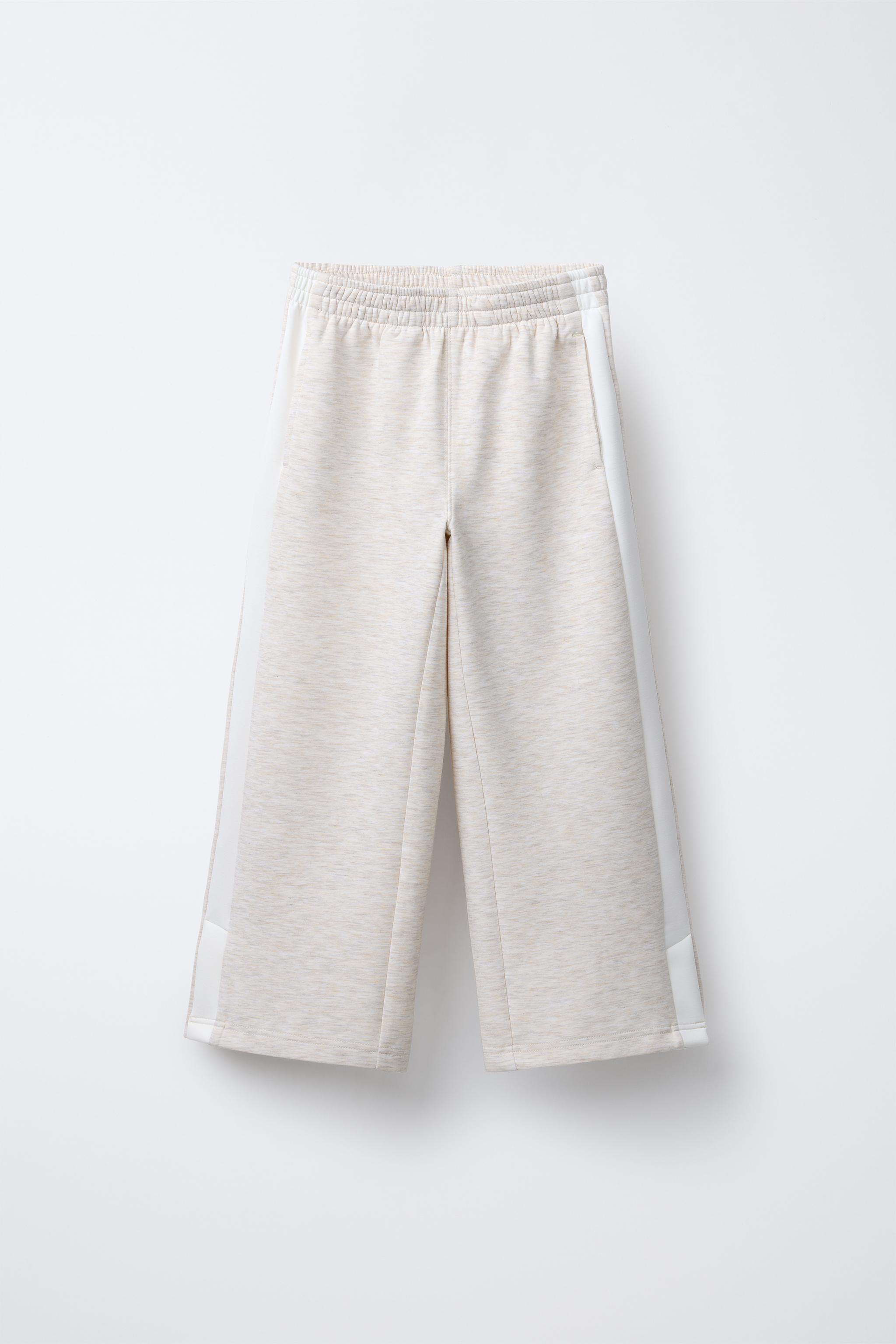 PANTALON WIDE LEG BANDES LATÉRALES