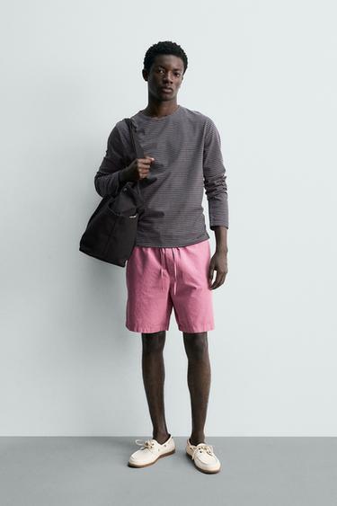 JACQUARD STRIPED T-SHIRT - Navy blue by Zara