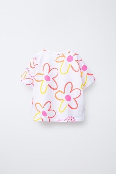 PRINTED T-SHIRT - White by Zara - Image 1