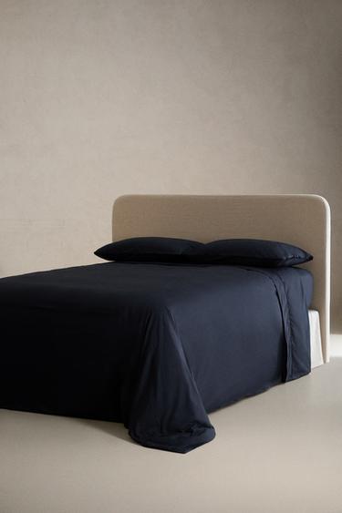 DRAP DE DESSUS COTON PERCALE (300 FILS) - Bleu nuit de Zara - Image 2