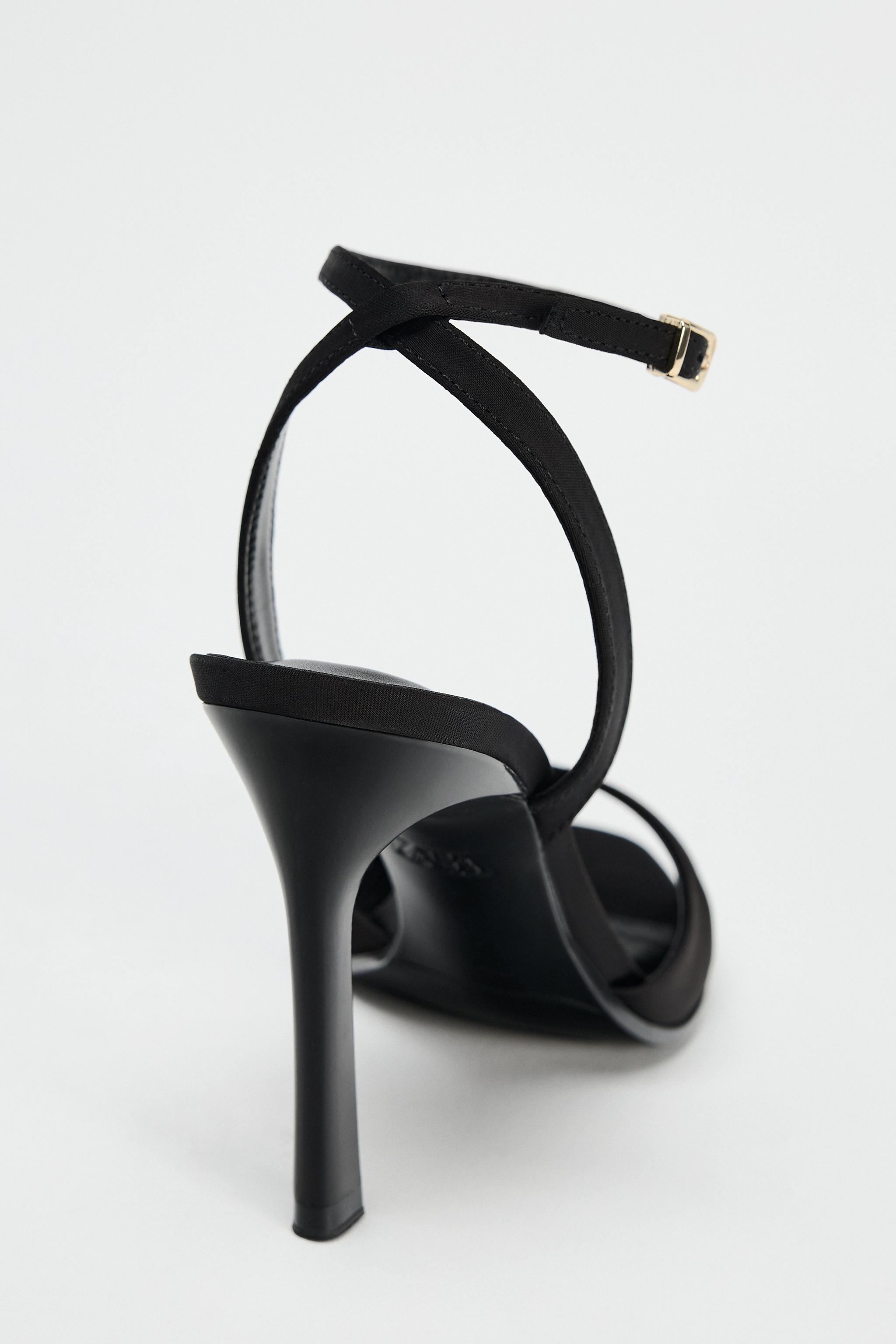 Black strappy heels zara fashion