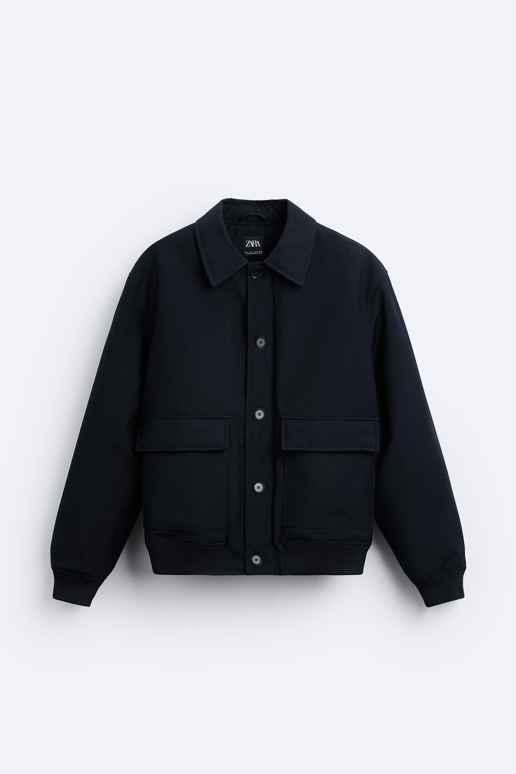 TECHNICAL JACKET WITH POCKETS - Navy blue | ZARA United States