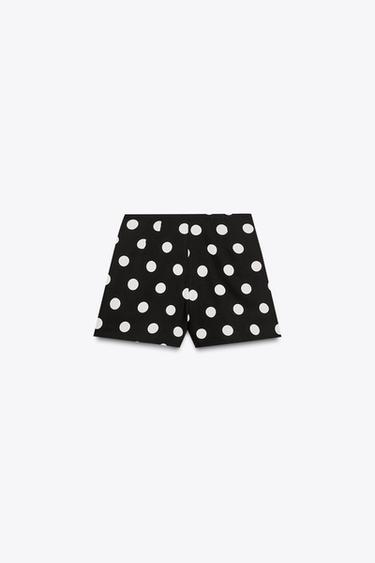 HIGH-WAIST SHORTS - Black / White by Zara - Image 4