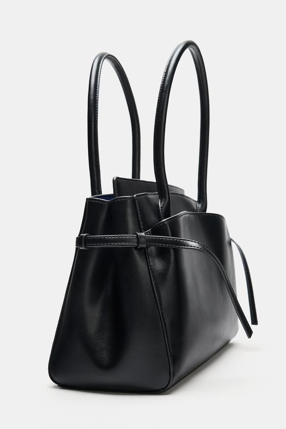 SAC PORTÉ ÉPAULE CONTRASTE - Noir de Zara - Image 3