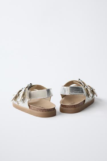 METALLIC STAR SANDALS - Silver by Zara - Image 4