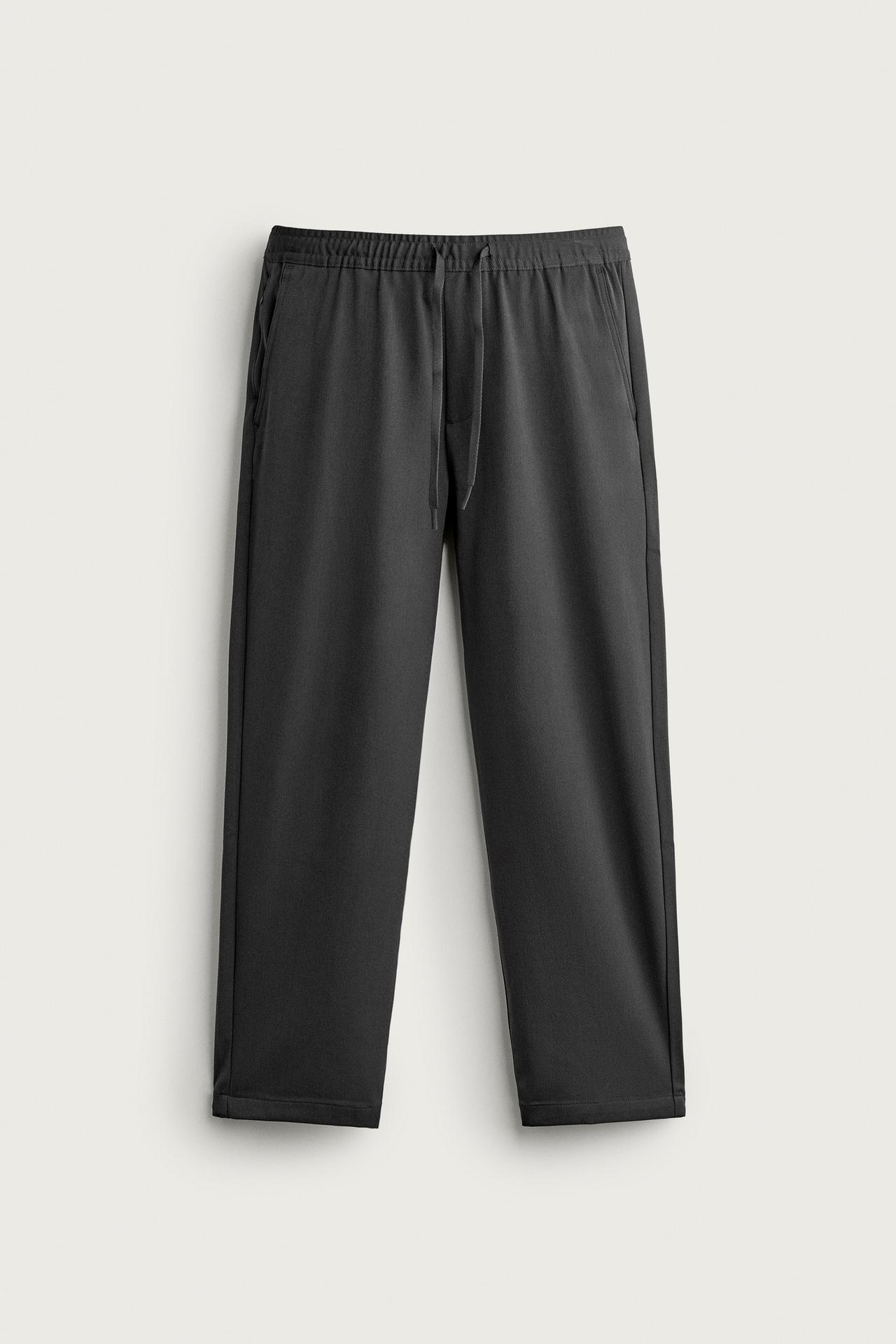 COMFORT REGULAR FIT PANTS — Anthracite grey