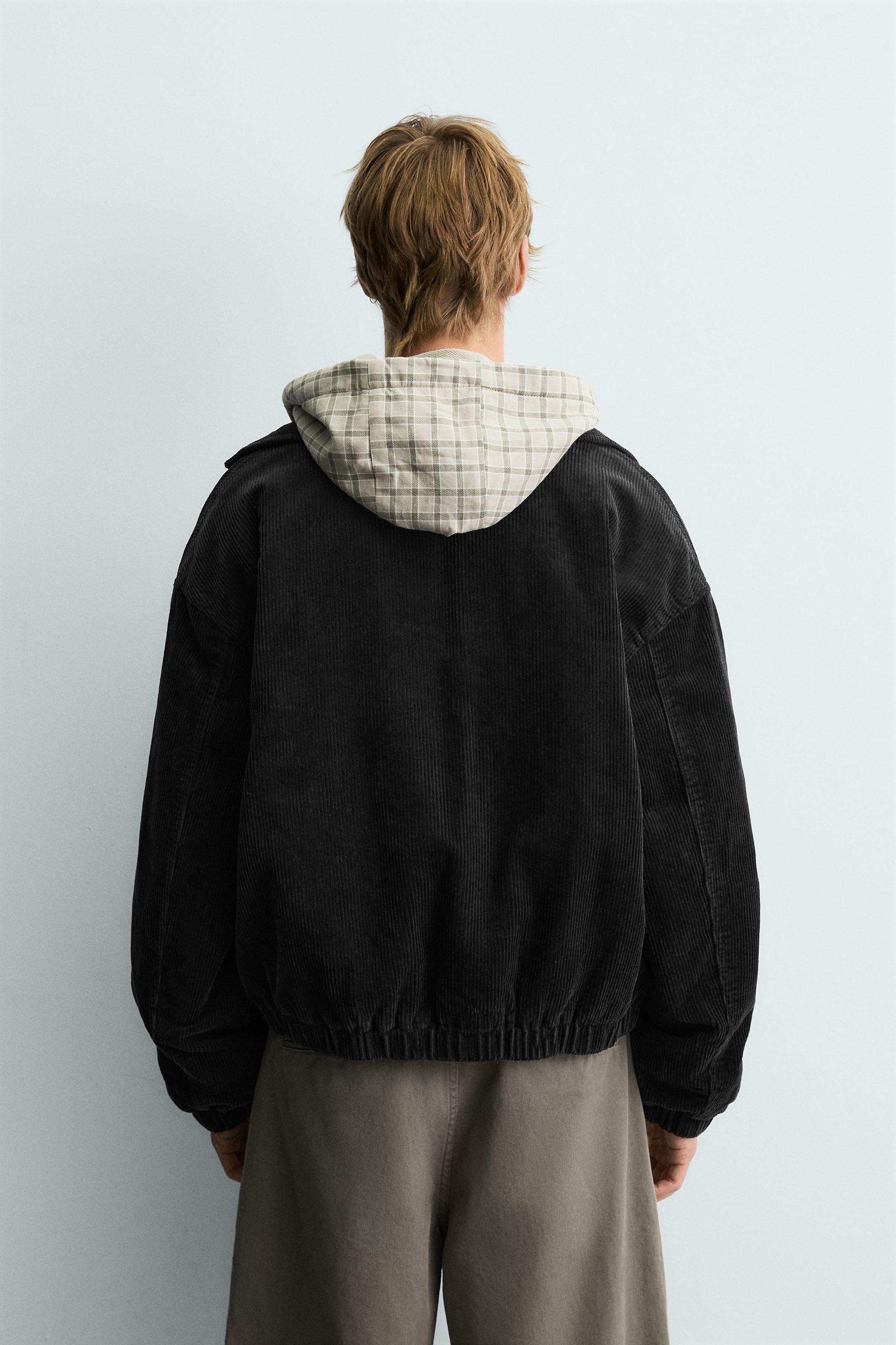 RELAXED FIT CORDUROY JACKET - Black | ZARA South Africa