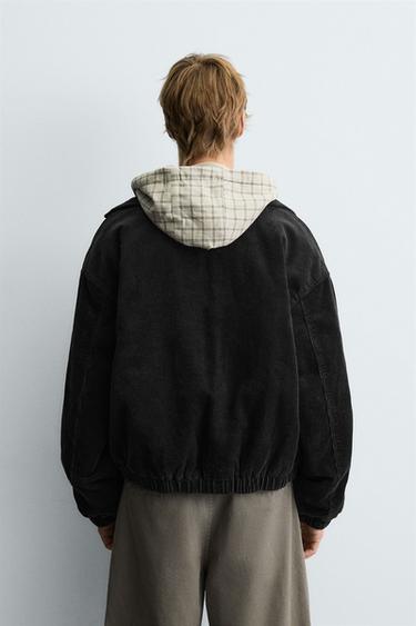 RELAXED FIT CORDUROY JACKET - Black by Zara - Image 2