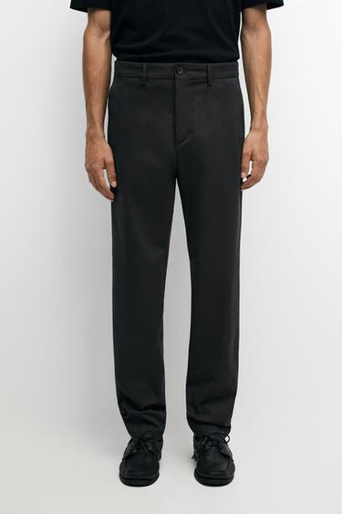 Cotton blend slim fit pants — Gray 2