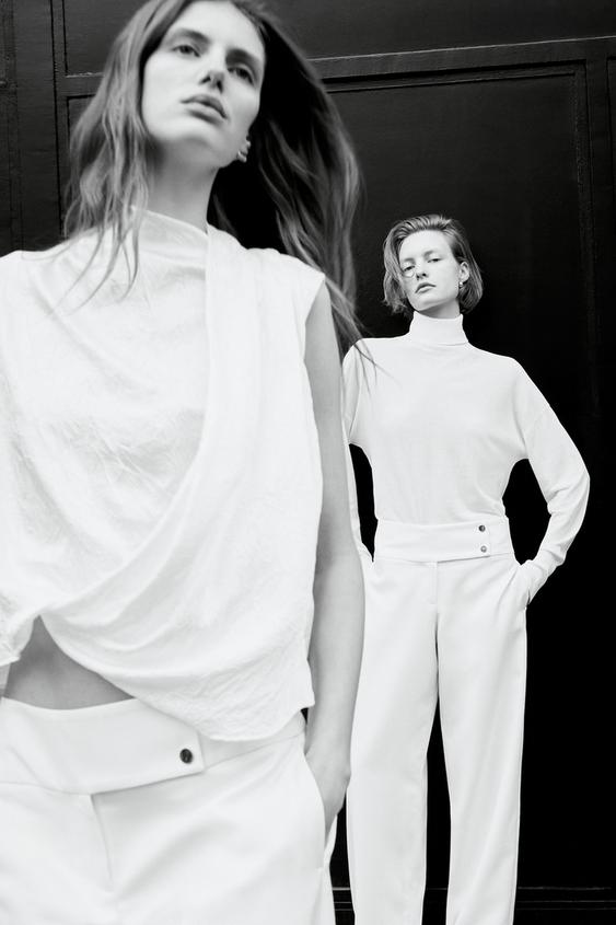 SATIN EFFECT WRAP TOP