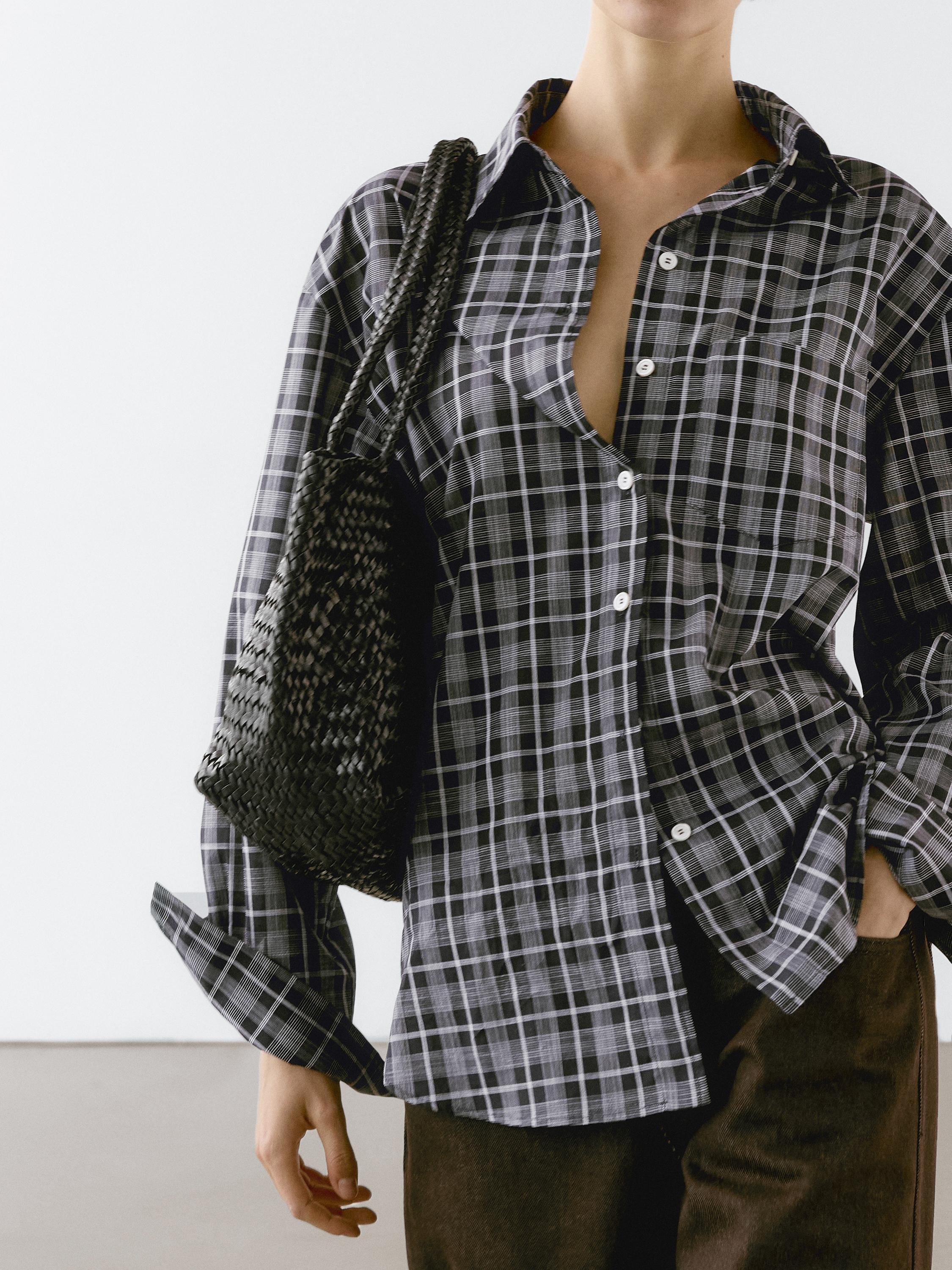 100% cotton check shirt - Blue | ZARA United States 100% cotton check shirt - Blue | ZARA United States