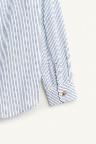 LIMITED EDITION STRIPED SHIRT WITH POCKET - Blue/White by Zara - Image 8
