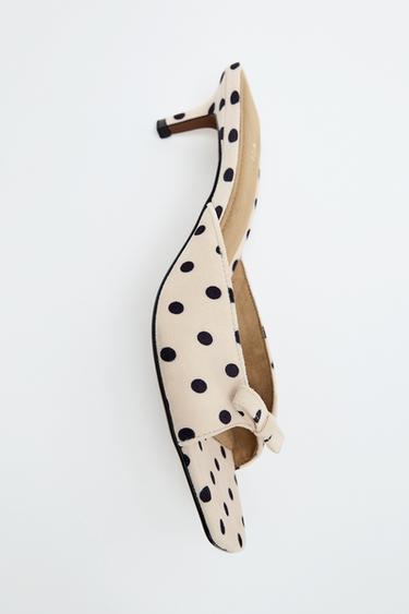 MULES À NŒUD ET IMPRIMÉ À POIS - Multicolore de Zara