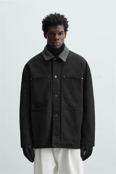 PARKA ACOLCHADA COMBINADO - Negro de Zara