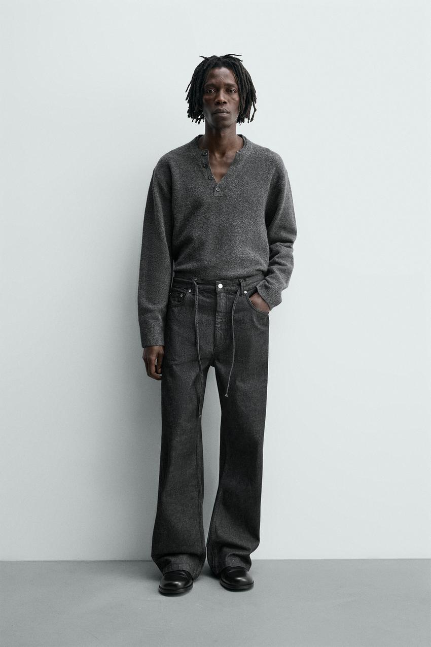 リラックスフレアデニムパンツ - ブラック | ZARA Japan / 日本