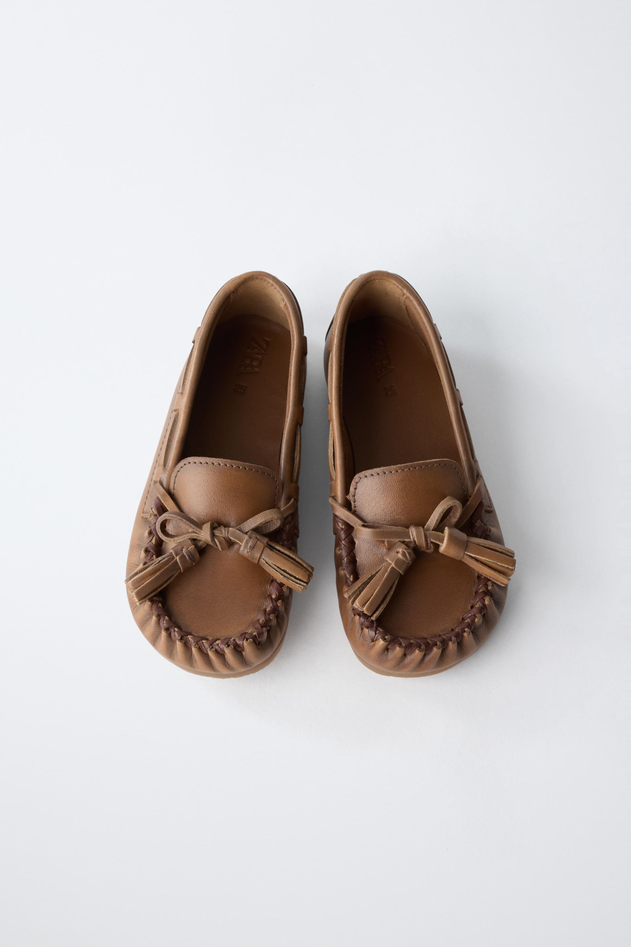MOCASSINS À NŒUD EN CUIR