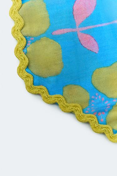 Zara LIMITED EDITION FLORAL BOW HAIR TIE - Printed - Image 0