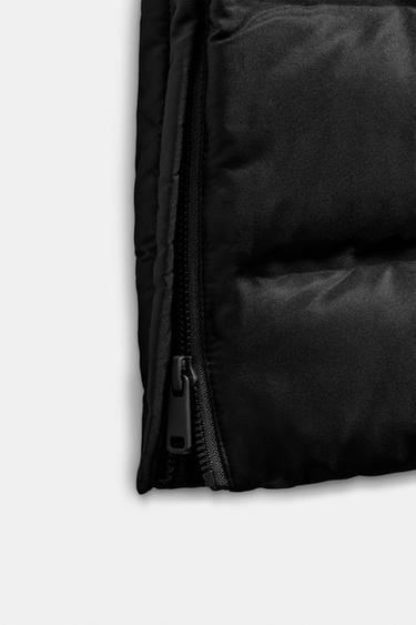 DOUDOUNE À CAPUCHE ET CEINTURE DÉPERLANTE COUPE-VENT - Noir de Zara - Image 10