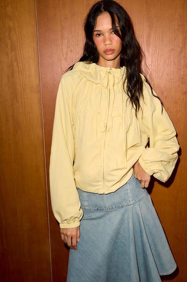 NYLON JACKET WITH TIES - Yellow by Zara - Image 2