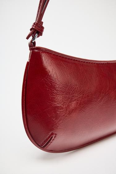 CRACKLED EFFECT BAG - Red by Zara - Image 4