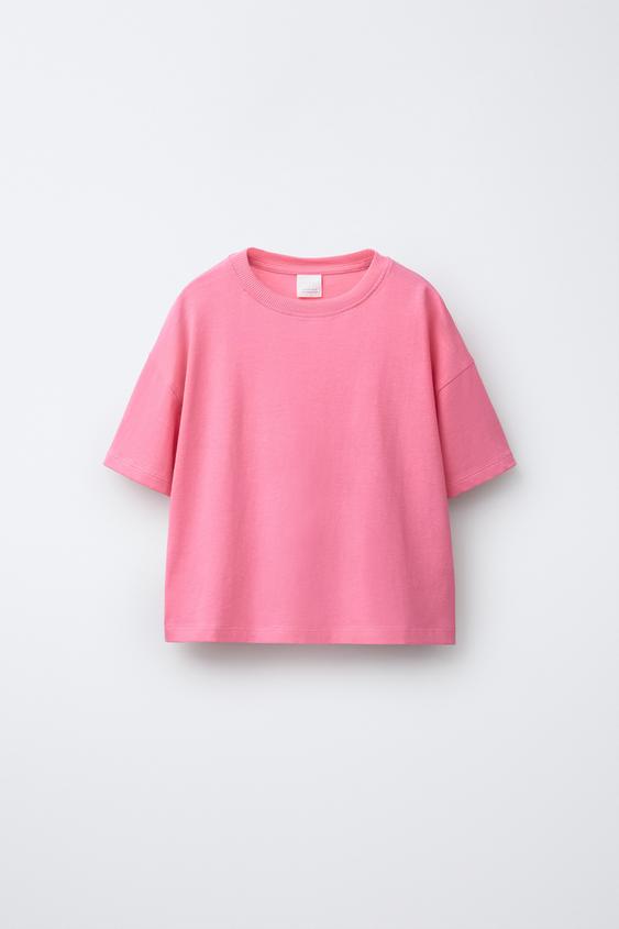 CAMISETA LISA BÁSICA - Geranio de Zara - Imagen 0